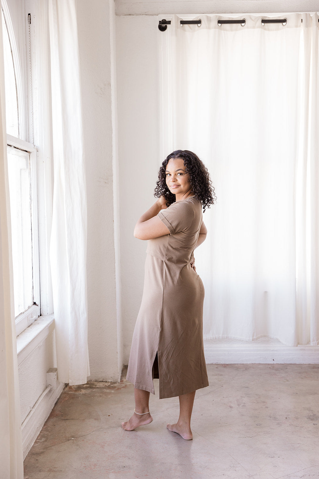 Everyday Breastfeeding Dress by MLM Brand | Postpartum Essentials L Everyday Breastfeeding Dress by MLM Brand | Postpartum Essentials L