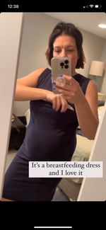Little Breastfeeding Dress - Navy