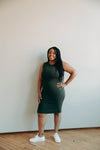Little Breastfeeding Dress - Forest Green