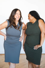 Little Breastfeeding Dress - Forest Green